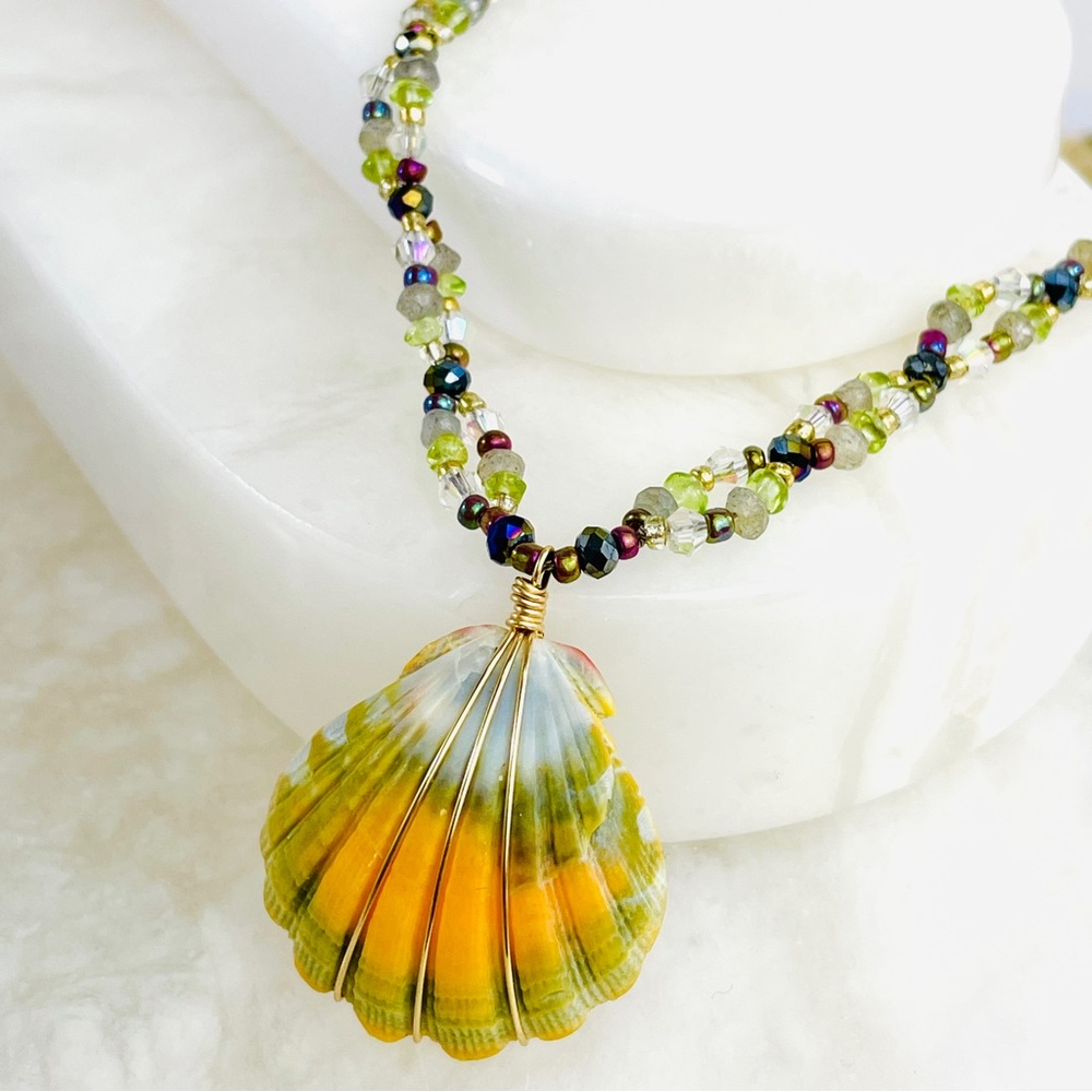 14k GF Hawaiian Sunrise Shell Necklace